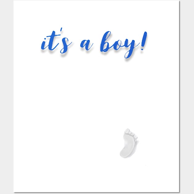 Baby foot print white Wall Art by Cterio